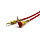 3.5mm Auxiliary Audio Jack to Jack Cable 90 Degree Right Angle for iPhone, iPod, iPad, Samsung,Smartphones & Tablets and Speakers,24K Gold Plated Male to Male 3FT Red