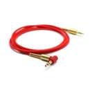 3.5mm Auxiliary Audio Jack to Jack Cable 90 Degree Right Angle for iPhone, iPod, iPad, Samsung,Smartphones & Tablets and Speakers,24K Gold Plated Male to Male 3FT Red