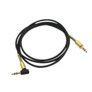 3.5mm Auxiliary Audio Jack to Jack Cable 90 Degree Right Angle for iPhone, iPod, iPad, Samsung,Smartphones & Tablets and Speakers,24K Gold Plated Male to Male 3FT Black