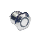 16mm Resetable Flat Head Stainless Steel Power Switch 1NO
