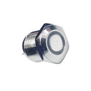 16mm Resetable Flat Head Stainless Steel Power Switch 1NO