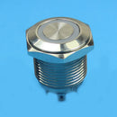16mm Resetable Flat Head Stainless Steel Power switch
