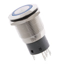19mm Falt Head Self-locking Resetable Stainless Steel Power Switch