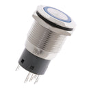 19mm Falt Head Self-locking Resetable Stainless Steel Power Switch