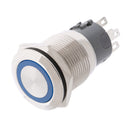 19mm Falt Head Self-locking Resetable Stainless Steel Power Switch