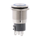 19mm Falt Head Self-locking Resetable Stainless Steel Power Switch