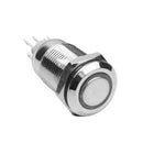 12mm 36V Falt Head Self-locking Stainless Steel Power switch