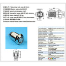 12mm 36V Falt Head Self-locking Stainless Steel Power switch