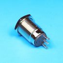 16mm Falt Head Self-locking Resetable Stainless Steel Power switch