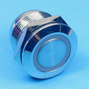 19mm Self-locking Flat Head Stainless Steel Power Switch 1NO