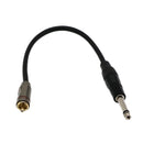 6.35mm 1/4 inch Mono Jack Plug to Phono RCA Plugs Screened Audio Cable 0.3m (1 feet)