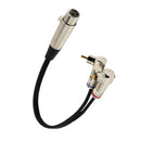 XLR Female to 2 RCA Male ,XLR Adapter Plug to 2 x Phono RCA 90 Degree Plug Adapter Cable Lead 23cm Splitter Patch Y Cable, Microphone Cable