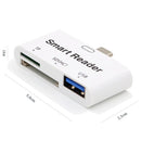 3 in 1 Type-C USB 3.1 Card Reader with OTG Function Supports TF / SD Card / USB 3.0 for MacBook Google Notebook Letv Phone XiaoMi Phone and Other Type-C Smartphones