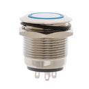 19mm Self-locking Flat Head Stainless Steel Power switch