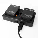 Dual Battery Charger Slot with USB Cable for Gopro Hero 2 3 4 Sports Camera