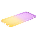 Gradient Color Transparent Protective Case Soft TPU Protective Case for Apple iPhone 6 6S?4.7 inch Screen?Purple and Yellow