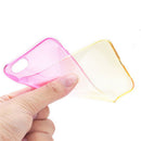Gradient Color Transparent Protective Case Soft TPU Protective Case for Apple iPhone 6 6S?4.7 inch Screen?Purple and Yellow