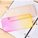 Gradient Color Transparent Protective Case Soft TPU Protective Case for Apple iPhone 6 6S?4.7 inch Screen?Purple and Yellow