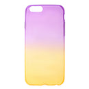 Gradual Colorful Case Gradient Change Color Phone Lightweight Cover Translucent Shock Absorbing Flexible TPU for iPhone 6 6S Plus 5.5 Inch Purple and Yellow