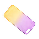 Gradual Colorful Case Gradient Change Color Phone Lightweight Cover Translucent Shock Absorbing Flexible TPU for iPhone 6 6S Plus 5.5 Inch Purple and Yellow