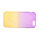 Gradual Colorful Case Gradient Change Color Phone Lightweight Cover Translucent Shock Absorbing Flexible TPU for iPhone 6 6S Plus 5.5 Inch Purple and Yellow
