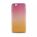 Gradual Colorful Case Gradient Change Color Phone Lightweight Cover Translucent Shock Absorbing Flexible TPU for iPhone 6 6S Plus 5.5 Inch Purple and Yellow