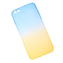 Gradual Colorful Case Gradient Change Color Phone Lightweight Cover Translucent Shock Absorbing Flexible TPU for iPhone 6 6S 4.7 Inch Blue and Yellow
