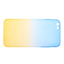Gradual Colorful Case Gradient Change Color Phone Lightweight Cover Translucent Shock Absorbing Flexible TPU for iPhone 6 6S 4.7 Inch Blue and Yellow