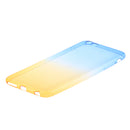 Gradual Colorful Case Gradient Change Color Phone Lightweight Cover Translucent Shock Absorbing Flexible TPU for iPhone 6 6S 4.7 Inch Blue and Yellow