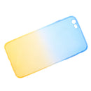 Gradual Colorful Case Gradient Change Color Phone Lightweight Cover Translucent Shock Absorbing Flexible TPU for iPhone 6 6S 4.7 Inch Blue and Yellow