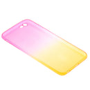 Gradual Colorful Case Gradient Change Color Phone Lightweight Cover Translucent Shock Absorbing Flexible TPU for iPhone 6 6S Plus 5.5 Inch Pink and Yellow