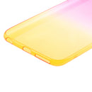 Gradual Colorful Case Gradient Change Color Phone Lightweight Cover Translucent Shock Absorbing Flexible TPU for iPhone 6 6S Plus 5.5 Inch Pink and Yellow