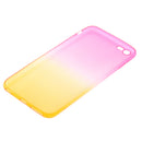 Gradual Colorful Case Gradient Change Color Phone Lightweight Cover Translucent Shock Absorbing Flexible TPU for iPhone 6 6S Plus 5.5 Inch Pink and Yellow
