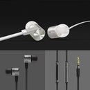 In-Ear Earbuds Headphones with Mic HiFi Stereo Piston Sound Noise Cancelling Compatible with Almost all Phones with 3.5mm Interface Metal Black