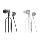In-Ear Earbuds Headphones with Mic HiFi Stereo Piston Sound Noise Cancelling Compatible with Almost all Phones with 3.5mm Interface Metal Black