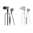 In-Ear Earbuds Headphones with Mic HiFi Stereo Piston Sound Noise Cancelling Compatible with Almost all Phones with 3.5mm Interface Metal Silver