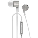 In-Ear Earbuds Headphones with Mic HiFi Stereo Piston Sound Noise Cancelling Compatible with Almost all Phones with 3.5mm Interface Metal Silver