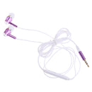 Metal In-Ear Night Luminous Earphone Universal Wired Earbud with Line Control Built-in Microphone Fits All 3.5mm Plug Mobile Phone Purple