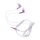Metal In-Ear Night Luminous Earphone Universal Wired Earbud with Line Control Built-in Microphone Fits All 3.5mm Plug Mobile Phone Purple