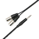 1/4 inch to XLR Audio Y Splitter Converter Cable, 1Ft/ 30cm 6.35mm 1/4" TRS Male to 2 Dual XLR Male Microphone Stereo Audio Converter Adapter Cable Cord
