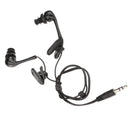 IPX8 Waterproof 3.5mm Audio Stereo Wired In-ear Earbud Earphone Headset for Outdoor Sports Black