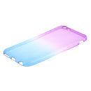 Gradient Color Transparent Protective Case Soft TPU Protective Case for Apple iPhone 6 6S?4.7 inch Screen) Purple and Blue