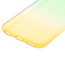 Gradual Colorful Case Gradient Change Color Phone Lightweight Cover Translucent Shock Absorbing Flexible TPU for iPhone 6 6S 4.7 Inch Green and Yellow