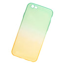 Gradual Colorful Case Gradient Change Color Phone Lightweight Cover Translucent Shock Absorbing Flexible TPU for iPhone 6 6S 4.7 Inch Green and Yellow