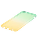 Gradual Colorful Case Gradient Change Color Phone Lightweight Cover Translucent Shock Absorbing Flexible TPU for iPhone 6 6S 4.7 Inch Green and Yellow