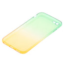 Gradual Colorful Case Gradient Change Color Phone Lightweight Cover Translucent Shock Absorbing Flexible TPU for iPhone 6 6S 4.7 Inch Green and Yellow