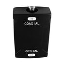 Coaxial RCA Audio Signal To Optical SPDIF Toslink Digital Audio Signal Converter Adapter Box & DC 9V 600mA Charger EU Plug