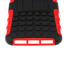 Dual Layer Defender Shockproof Drop Proof High Impact Hybrid Armor Silicone Rugged Case for iPhone 7 plus with Kickstand Red