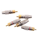 5x RCA Male Plug RCA Phono Male Plug Audio Connector Adapter Terminal