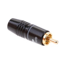 2X Copper AV RCA Plug Audio Cable Male Connector Gold Plated Hi-Fi Loud